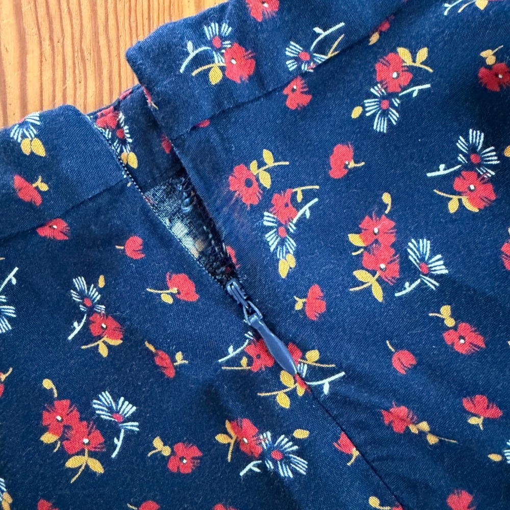 Polo Ralph Lauren‎ Navy Blue Floral Viscose Flared Mini Skirt Size 12 313612796 - Picture 8 of 8